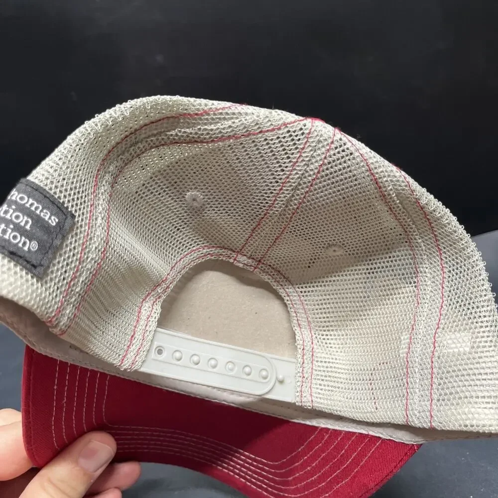 Wendy’s Adjustable Trucker Hat Red Embroidered Dave Thomas Foundation Cap